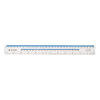 5 Star Office Ruler Plastic Shatter-resistant Metric and Imperial Markings 300mm Clear