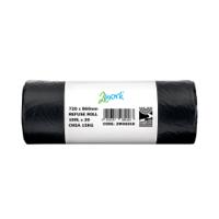 2Work Refuse Sack 100 Litre Black 20 Bags per Roll (Pack of 10) 2W06018