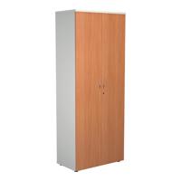 Jemini Wooden Cupboard 800x450x2000mm White/Beech KF811107