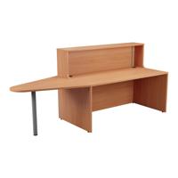 Jemini Reception Unit with Extension 1400x800x740mm Beech KF816288