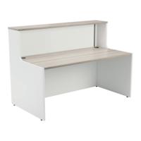 Jemini Reception Unit 1400x800x740mm Grey Oak/White KF818374