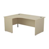 Jemini Radial Left Hand Panel End Desk 1800x1200x730mm Maple KF805168