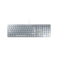 Cherry KC 6000 Slim Ultra Flat Wired Keyboard Silver/White JK-1600GB-1