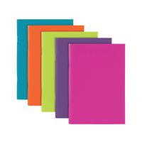 Polypropylene Covered Notebooks A5 40 Sheets Assorted (10 Pack) 301746