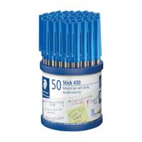 Staedtler Stick 430 Ballpoint Pen Medium Blue (50 Pack) 430-M3