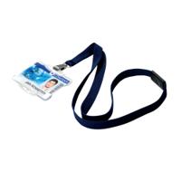 Durable Textile Lanyard with Snap Hook 15mm Midnight Blue (Pack of 10) 812728