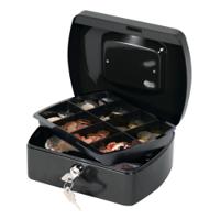 Q-Connect Cash Box 8 Inch Black KF02602