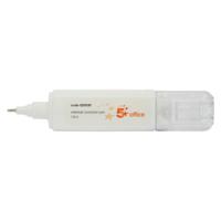 5 Star Office Rollerball Correction Pen Fine Metal Tip Applicator 12ml White (Pack of 12)