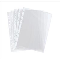 5 Star Value Punched Pocket Polypropylene Embossed Top-opening 40 Microns A4 Clear (Pack of 100)