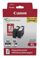 Canon PG-585XL/CL-586XL Ink Cartridges High Yield K/CMY + 4 x 6 in Photo Paper Value Pack 6204C005