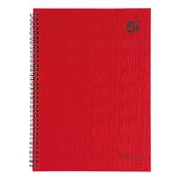 5 Star Office Manuscript Wirebound Notebook 70gsm Ruled 160pp A4 Red (Pack of 5)