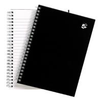 5 Star Office Notebook Wirebound 80gsm Ruled 140pp A5 Black (Pack of 5)