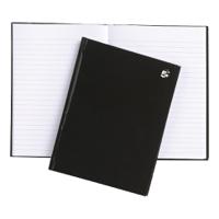 5 Star Office Notebook Casebound 80gsm Ruled 160pp A5 Black (Pack of 5)