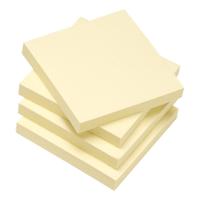 5 Star Eco Re-Move Recycled Notes Repositionable Pad of 100 Sheets 76x76mm Yellow (Pack of 12)