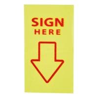 5 Star Sign Here Index Flags Tab with Red Arrow 46x25mm (Pack of 500) 935436