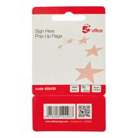5 Star Sign Here Index Flags Tab with Red Arrow 46x25mm (Pack of 500) 935436