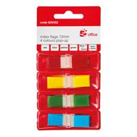 5 Star Office Index Flags 4 Bright Colours 12x45mm 35 Flags per Colour Assorted (Pack of 5)