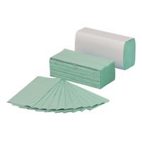 5 Star Facilities Hand Towels 1-Ply Z-fold Green (Pack of 12)