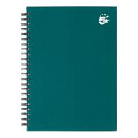 5 Star Office Twinbound Hardback A5 140Pg Teal (Pack of 5)