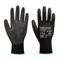Portwest PU Palm Glove Latex Free Retail Pack L Blk (Pack of 12)