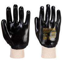 Portwest PVC Knitwrist L Blk (Pack of 12)