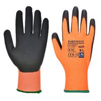 Portwest Vis-Tex Cut Resistant Glove PU L Orange/Blk (Pack of 12)