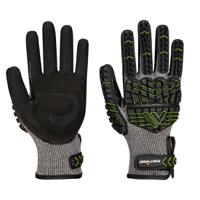 Portwest VHR15 Nitrile Foam Impact Glove L Blk/Green (Pack of 12)