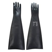 Portwest Heavyweight Latex Rubber Gauntlet 600mm L Blk (Pack of 12)