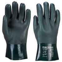 Portwest Double Dipped PVC Gauntlet 27cm XL Green (Pack of 12)