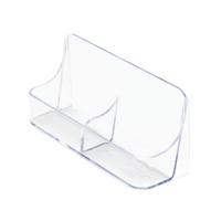 Announce Single Tier 2 Pocket Business Card Holder Portrait Crystal AA10447