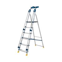 Werner Workstation 6 Tread Stepladder Twin Handrails Blue 7050618L