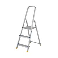 Werner 3 Tread Stepladder with High Handrail Aluminium 7400318L