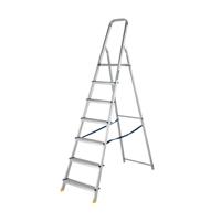 Werner 7 Tread Stepladder with High Handrail Aluminium 7400718L