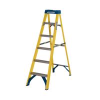 Werner 6 Tread Fibreglass Swingback Stepladder Yellow/Black 7160618
