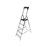 Werner Aluminium Stepladder 5 Tread High Handrail 7410518