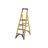 Abru Fibreglass Platform Stepladder 4 Tread Yellow 7170418