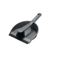 Addis Dustpan and Soft Brush Set Metallic Serrated Edge to Clean Brush Bristles 510390