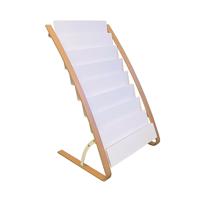 Alba Literature Floor Display 8x2 Compartments A4 Natural Wood Frame White Compartments DDEXPO8W BC