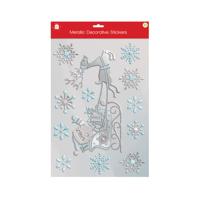 Giftmaker Window Metallic Christmas Stickers Pack of 24 XAPGZ676
