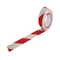 Vinyl Hazard Tape White/Red 50mmx33m (Pack of 24) 623366