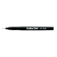 Artline 200 Fineliner Pen Fine Black (12 Pack) A2001