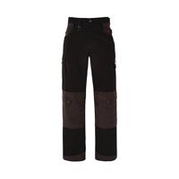 Trojan Men's Black/Grey Multipocket Tradesman Trousers with Kneepad Pockets 32R