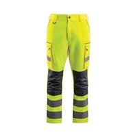 Arco Yellow Hi-Vis Cargo Trousers with Kneepad Pockets 32R