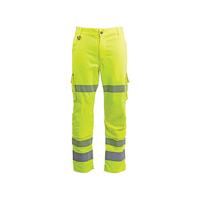 Arco Responsible Yellow Hi-Vis Cargo Trousers with Kneepad Pockets 32R