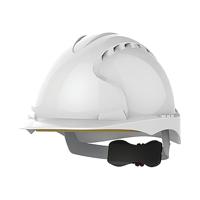 JSP Evo3 White Vented Wheel-Ratchet Safety Helmet