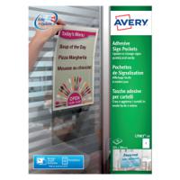 Avery Transparent Adhesive Sign Pockets A4 (10 Pack) L7083-10