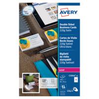 Avery Laser Business Cards Dbl-Sided Satin Wht (Pack of 250) C32016-25