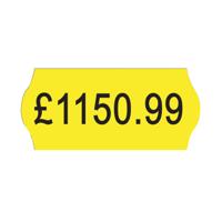 Avery Dennison Single-Line Price Marking Label Yellow 12x26mm (Pack of 15000) YR1226