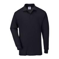 Portwest Genoa Long Sleeved Polo Shirt L Blk