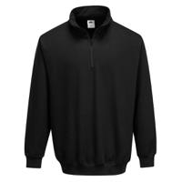 Portwest Sorrento Zip Neck Sweatshirt L Blk